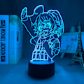 Miniatyrbilde 3 av 7: Anime LED-lys Tanya Degurechaff for barnerom dekorasjon bursdagsgave romdekorasjon bord 3D lampe 3D optisk illusjon nattlys PXJD