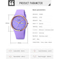 Miniatyrbillede 5 af 5: Dameur Dame Sport Silikonerem Stor Skive Stor Vandtæt Mode Casual Simpel Quartz Analog Dato Pige Gave