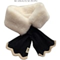 Miniatyrbillede 3 af 7: Halsvarmer, Vinter Halsvarmer Kryds-Kryds Pels Tyk Halsklæde Elegant Halsgaiter