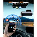 Miniatyrbild 3 av 9: Dash Cam 4K WiFi 2160P Bilkamera, Dashkamera för bilar, Mini Front Dashcam för bilar med nattseende, Loop-inspelning, G-sensor, 24H parkeringsövervakning