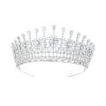 Miniatyrbillede 1 af 8: Cubic Zirconia Brudesløjfe til Bryllup Prinsesse Dronning Tiara Høj Fest Pageant Hårpynt Sød 16 Hårtilbehør