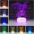 Miniatyrbild 2 av 7: Dragon 3D Optisk Illusion Barnlampa 3D Nattlampa Sänglampa 16 Färger med Fjärrkontroll Dragon Leksaker som en Perfekt Födelsedagspresent för Pojkar och Flickor