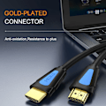 Miniatyrbillede 2 af 6: HDMI-kabel 6 fod, 2.0 HDMI 6 fod forgyldt understøtter 4K@60HZ, 18 Gbps, HDR, ARC, Ultra HD, 3D, 1080P.