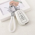 Miniatyrbillede 2 af 8: Nøglebeskyttelsescover til Toyota Camry RAV4 Corolla C-HR Avalon Highlander Prius Smart Keys Case Shell Protector Bling Keychain Tilbehør 4 Knapper TPU