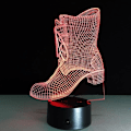 Miniatyrbilde 1 av 7: Boots Shape Led Nattelys 3D Illusionslampe Gave Fargeendring Nattelys Barnelampe Ved Sengen Batteridrevet Lamparas Frakt