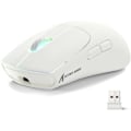 Miniatyrbild 1 av 8: Trådlös Spelmus med Tri-lägen BT 5.1/2.4Ghz/USB-C, Lätt 49g, PAW3212 Optisk Sensor, Uppladdningsbart Batteri, RGB LED Bikake Mus White