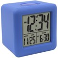 Miniatyrbild 6 av 8: Mjuk blå kub LCD väckarklocka 3,55 tum x 3,55 tum x 2,75 tum