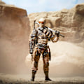 Miniatyrbild 8 av 9: Klassificerad serie Desert Commando Snake Eyes, samlarobjekt G.I. Joe actionfigurer, 92, 6-tums actionfigurer för pojkar och flickor, med 9 tillbehör