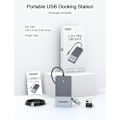 Miniatyrbillede 8 af 8: Triple Display USB Hub Dual Monitor, Dockingstation Kompatibel med MacBook M1 Dell HP Lenovo(2HDMI VGA SD TF Kortlæser Ethernet Lyd 2USB 3.0)