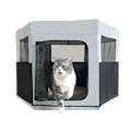 Miniatyrbillede 1 af 5: Bærbar kæledyrs legeplads, kattefødselsrum legeplads rejse, hundekennel kæledyr telt legeplads til store mellemstore hunde/katte/kaniner/hamster