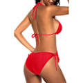 Miniatyrbild 2 av 5: WJSM Dam Triangle Bikini Set Halter Tvådelad Sexig Baddräkt String Tie Side Baddräkt Red M