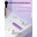 Miniatyrbilde 4 av 7: 2024 USB-oppladbar nesetrimmer for menn og kvinner, 4 i 1 smertefri øyenbryn- og ansiktshårstrimmer med kraftig motor og dobbeltkantede blader for øret