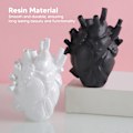 Miniatyrbilde 3 av 5: Hjerteformet vase dekorativ moderne harpiks utsøkt planterpotte for hjemmekontor soverom bryllup White