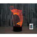 Miniatyrbild 1 av 7: 3D Delfin Fjärrkontroll 16 Färger Nattlampor Illusion Akryl LED Bord Sänglampa Barn Sovrum Skrivbords Dekoration Födelsedagspresenter Leksak för Barn