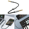 Miniatyrbillede 2 af 6: Audional kabel 3,5 mm han til han bil AUX forlængerledning 4-polet højttaler tabletter stereo MP4 MP5 audional ledning