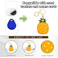 Miniatyrbillede 3 af 6: Læder nøgleringholder etui kompatibel med Apple AirTag, sød beskyttende Air Tag cover med nøglering, anti-scratch finder GPS tracker etui til Another Pineapple