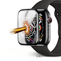 Miniatyrbild 4 av 6: 4 st mjuka 3D böjda kanter skärmskyddsfilm i glas för Apple Watch Series 6/SE-44mm Full Coverage Reptålig Anti-Bubble HD