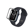 Miniatyrbild 1 av 6: 4 st mjuka 3D böjda kanter skärmskyddsfilm i glas för Apple Watch Series 6/SE-44mm Full Coverage Reptålig Anti-Bubble HD