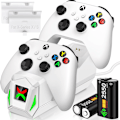 Miniatyrbild 2 av 3: 2X2550mAh Uppladdningsbart Batteri+Kontroll Laddningsstativ För Xbox Series X/S/Xbox One X/Xbox One S