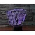 Miniatyrbilde 2 av 7: 3D Akkordeon Fjernkontroll 16 Farger Nattelysbilder Illusions Akryl LED Bord Nattbord Lampe Barn Soverom Skrivebord Dekor Bursdagsgaver Leke for Barn