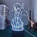 Miniatyrbillede 3 af 7: 3D LED Lampe Anime High School DxD Xenovia til Soveværelse Dekorativ Natlampe Fødselsdagsgave Akryl LED Natlys