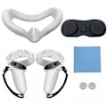 Pikkukuva 1 / 8: Oculus Quest 2 -lisävarustepaketti, Oculus/meta Quest 2 Vr -kuulokkeiden silikonimaski, jossa suojakahvan kansi ja suojalinssi