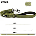 Miniatyrbilde 5 av 7: 6 FT Heavy Duty Hundekobbel med 2 komfortable polstrede håndtak, trafikkhåndtak og avansert enkel snappkrok, reflekterende gåledning for store, mellomstore og S Green6FT 6 Feet (Pack of 1)