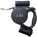 Miniatyrbilde 1 av 7: Inntrekkbar hundekobbel med lommelykt, dispenser og hundepose, kraftig nylonbånd for små, mellomstore hunder og katter, enhåndsbrems og lås. 360°Tang black