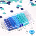 Miniatyrbilde 4 av 6: 6000 stk blå leireperler for armbåndlaging, Heishi-perler i polymerleire, flate runde skiveleireperler for smykkefremstilling (6 mm) 1.Blue