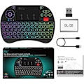 Miniatyrbillede 7 af 7: X8 Mini Tastatur, 2.4GHz Bærbar Trådløs Tastatur med Touchpad Mus, RGB Baggrundsbelysning, Genopladeligt Batteri til Android TV Box/Mac/PC/Nvidia Shield