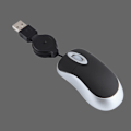 Miniatyrbillede 1 af 3: Retractible ledning mini mus, kontor hjemme mus til bærbar eller stationær, USB computer mus med ledning med optisk sensor og 1200 DPI - behagelig ledningsmus