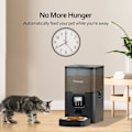Miniatyrbild 6 av 8: Kattmatautomat med timer, automatisk kattmatare med torkmedelspåse, programmerbar portionskontroll 4 måltider per dag, 10s röstinspelare Black Transparent1 6L