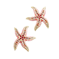 Miniatyrbilde 5 av 6: 2PCS Stjernefisk Stud Øredobber for Kvinner Tenåringsjenter Yndig Sjarmerende Bittesmå Stjerne Sjøkorall Stjernefisk Øredobber Post Pin Strand Smykker Gave
