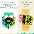 Miniatyrbilde 4 av 6: Gear Cube 3x3 med tredimensjonal girstruktur, innebygd flisdesign Magic Cube 3x3x3 puslespill leker, egnet for hjernens utvikling puslespill