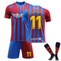 Pikkukuva 1 / 2: 2022 Barcelona Kotipaita Set Lapsille Aikuisille Jalkapallo Jalkapallopaita Trainin Paita Puku No.11 O.DEMBELE XS