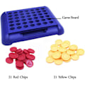 Miniatyrbillede 3 af 4: 4-i-en-række brætspil Foldbar Line Up 4 Legetøj til børn Blå