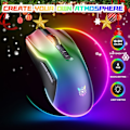 Miniatyrbilde 3 av 7: Trådløs Spillmus, RGB Spillmus, 12800 DPI Programmerbar Ergonomisk PC Spillmus med Kule Lyseffekter 7 Knapper