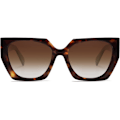 Miniatyrbillede 1 af 5: Store Trendy Polariseret Solbriller Dame Oversized Cateye Solbriller Lentes De Sol Para Mujer SJ2205 Dark Tortoise Brown