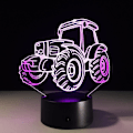 Miniatyrbilde 5 av 7: 3D Stereoskopisk Effekt Illusions Nattlys 7 Fargeendring LED Skrivebordslampe Berøringsbryter Romdekor Gavetilbehør