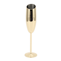 Miniatyrbillede 2 af 6: Rustfrit og misfarvningsresistent metalgoblet med skrå mund, rustfrit stålglas til champagne til fest, fest, hjem, belagt Gold