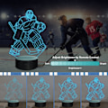 Miniatyrbilde 3 av 7: Ishockey Målvakt Nattlys Barn 3D Optisk Illusjon Lampe med 16 Farger Fjernkontroll Skiftende Bursdagsgave Ide for Gutter og Jenter