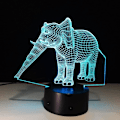Miniatyrbilde 4 av 7: Elegant Elefant Lampe Fantastisk 3D Illusions LED Nattelykt med 7 Farger Lampe Som Hjemmedekorasjon Søte Gaver til Gutter Jenter
