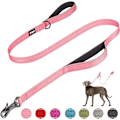 Miniatyrbilde 1 av 7: 5 FT Heavy Duty Hundekobbel med 2 komfortable polstrede håndtak, trafikkhåndtak og avansert enkel snapkrok, reflekterende gåledning for store, mellomstore og S Pink5FT 5 Feet (Pack of 1)