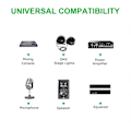 Miniatyrbild 6 av 7: 5-stifts XLR DMX-kabeladapter 50 fot, DMX512 5-stifts XLR hane till hona 5-stifts DMX-kabel