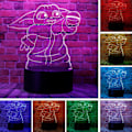Miniatyrbild 1 av 7: Söt Darth Vader Stormtrooper Yoda Animefigur 3D Optisk Illusion LED Rum Dekoration Bordlampa med Fjärrkontroll 7 Färger Visuell Sömn Nattlampa