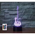 Miniatyrbild 1 av 7: 3D Gitarr Fjärrkontroll 16 Färger Nattlampor Illusion Akryl LED Bord Sängbordlampa Barn Sovrum Skrivbordsdekoration Födelsedagspresenter Leksak för Barn