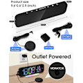 Miniatyrbillede 6 af 6: Ekstra høj vibrerende vækkeur med sengevibrator til tunge sovende, hørehæmmede døve, justerbar lydstyrke, dæmper, stort LED-digitalt display med RGB-natlys Black