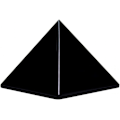 Pikkukuva 1 / 3: Luonnollinen musta obsidiaanikristallipyramidin energiageneraattori | 1,6x1,6 tuumaa (4x4 cm) parantava kristallipyramidi suojaa ja positiivisuutta varten