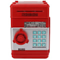 Miniatyrbild 1 av 5: 2 lägen ATM spargris digital elektroniskt papper pengar mynt säker låda spara kassa med 7 musikspår för barn Red