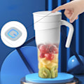 Miniatyrbilde 3 av 8: Bærbar Blenderkopp Personlig Størrelse Juicer Ledningsfri Vanntett 470ml/16oz 6 Blader Egnet for Juice Smoothies Shakes LB40 White
